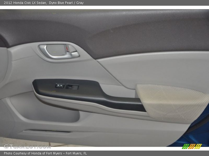 Dyno Blue Pearl / Gray 2012 Honda Civic LX Sedan