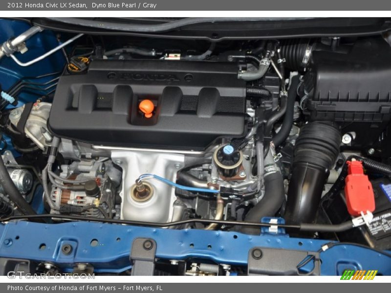 Dyno Blue Pearl / Gray 2012 Honda Civic LX Sedan