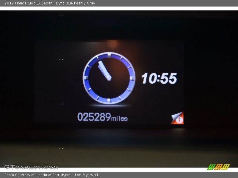 Dyno Blue Pearl / Gray 2012 Honda Civic LX Sedan