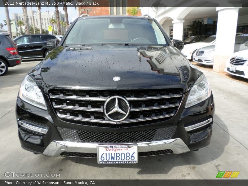 Black / Black 2012 Mercedes-Benz ML 350 4Matic