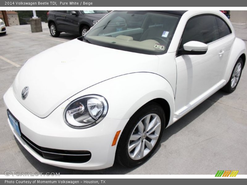 Pure White / Beige 2014 Volkswagen Beetle TDI