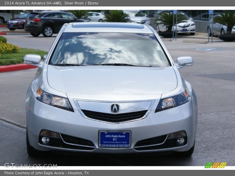 Silver Moon / Ebony 2014 Acura TL Advance SH-AWD
