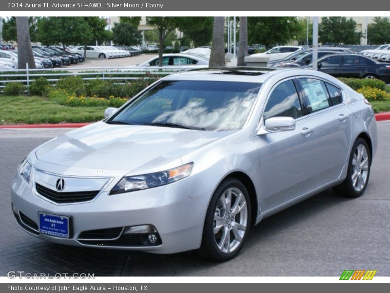 Silver Moon / Ebony 2014 Acura TL Advance SH-AWD