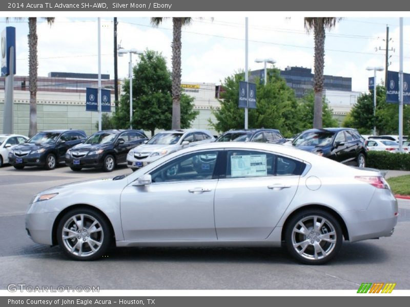 Silver Moon / Ebony 2014 Acura TL Advance SH-AWD