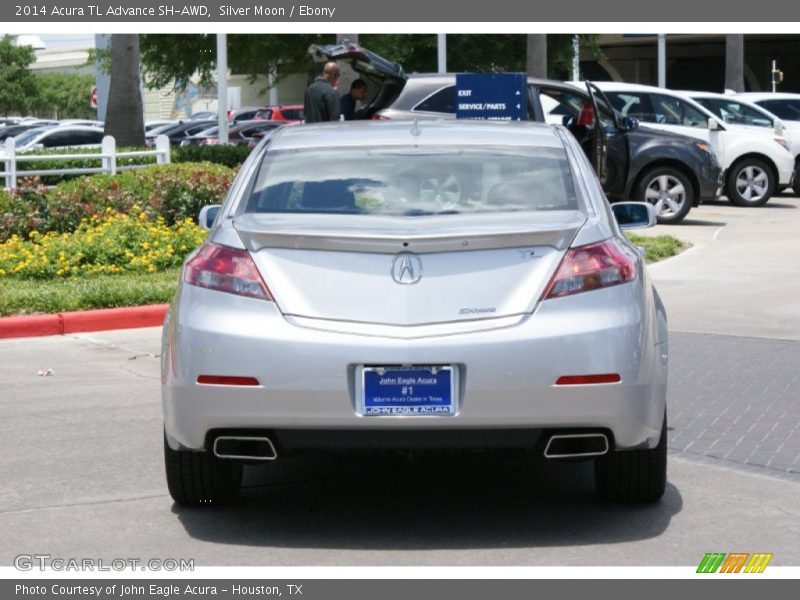 Silver Moon / Ebony 2014 Acura TL Advance SH-AWD