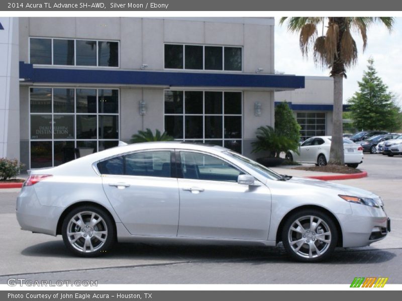 Silver Moon / Ebony 2014 Acura TL Advance SH-AWD