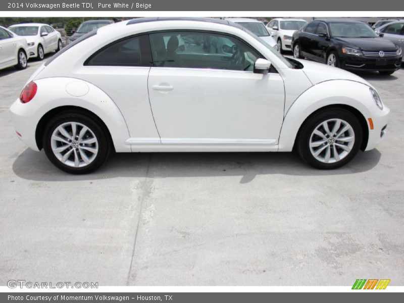 Pure White / Beige 2014 Volkswagen Beetle TDI