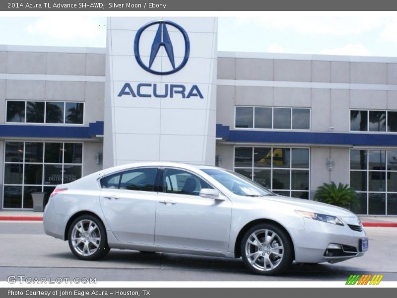 Silver Moon / Ebony 2014 Acura TL Advance SH-AWD