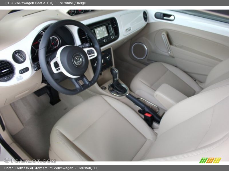 Pure White / Beige 2014 Volkswagen Beetle TDI
