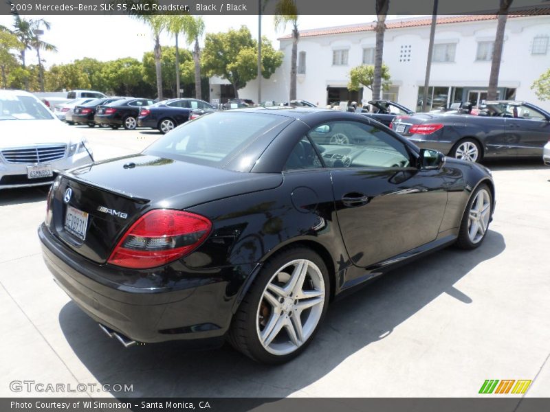 Black / Black 2009 Mercedes-Benz SLK 55 AMG Roadster