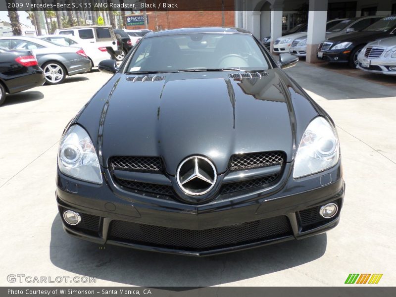 Black / Black 2009 Mercedes-Benz SLK 55 AMG Roadster