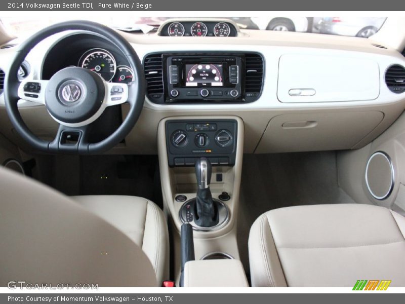 Pure White / Beige 2014 Volkswagen Beetle TDI