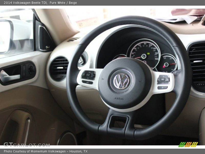 Pure White / Beige 2014 Volkswagen Beetle TDI