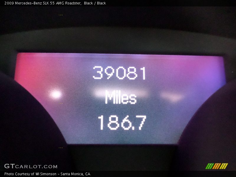 Black / Black 2009 Mercedes-Benz SLK 55 AMG Roadster