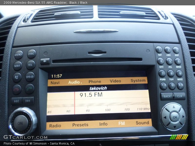 Black / Black 2009 Mercedes-Benz SLK 55 AMG Roadster