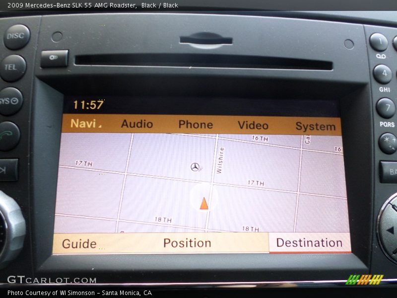 Black / Black 2009 Mercedes-Benz SLK 55 AMG Roadster