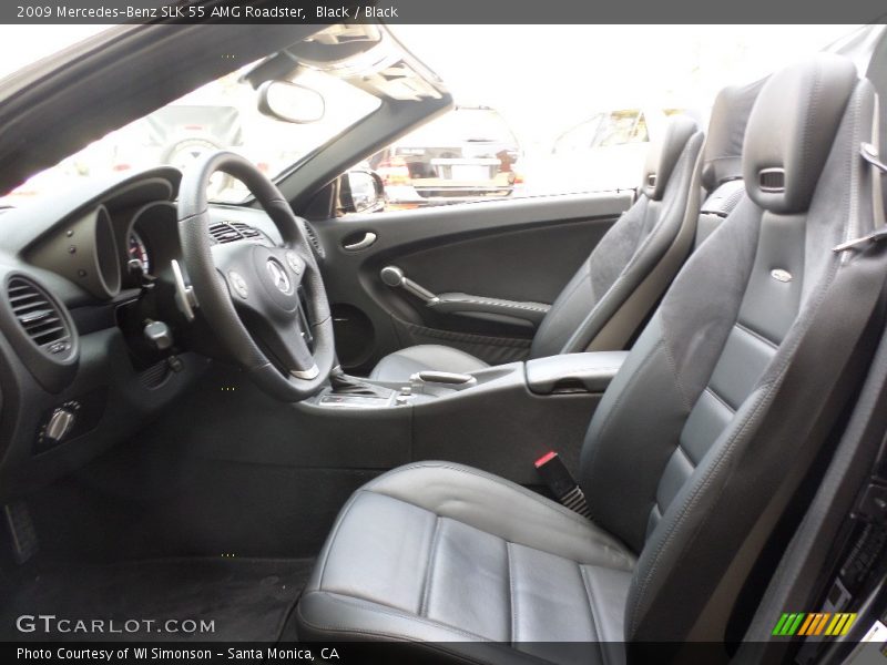 Black / Black 2009 Mercedes-Benz SLK 55 AMG Roadster