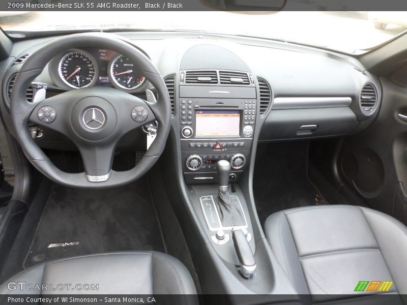 Black / Black 2009 Mercedes-Benz SLK 55 AMG Roadster