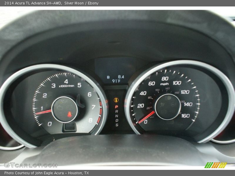 Silver Moon / Ebony 2014 Acura TL Advance SH-AWD