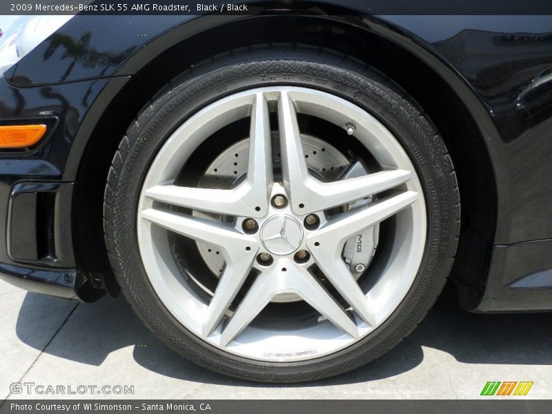 Black / Black 2009 Mercedes-Benz SLK 55 AMG Roadster