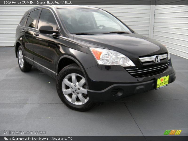 Crystal Black Pearl / Black 2009 Honda CR-V EX