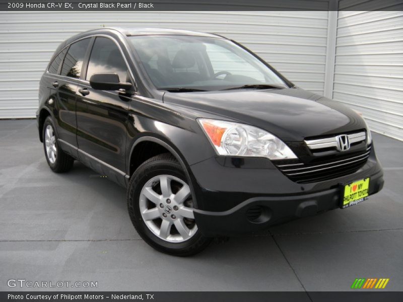 Crystal Black Pearl / Black 2009 Honda CR-V EX