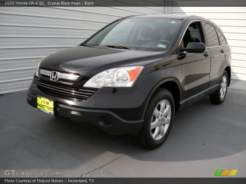 Crystal Black Pearl / Black 2009 Honda CR-V EX