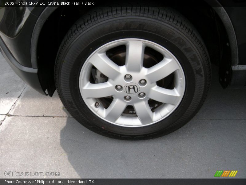 Crystal Black Pearl / Black 2009 Honda CR-V EX