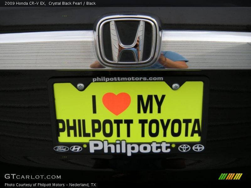 Crystal Black Pearl / Black 2009 Honda CR-V EX