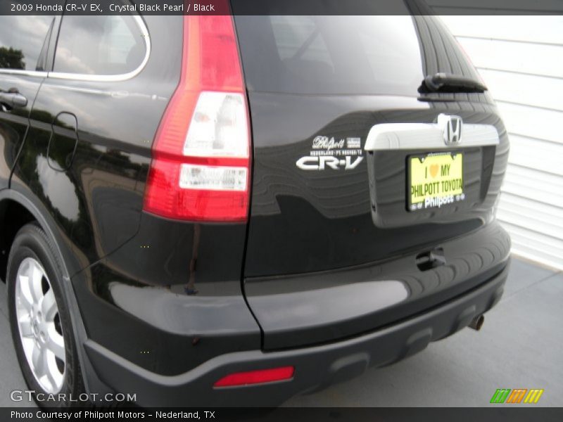 Crystal Black Pearl / Black 2009 Honda CR-V EX
