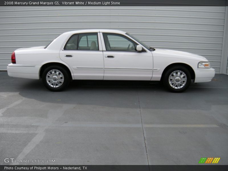 Vibrant White / Medium Light Stone 2008 Mercury Grand Marquis GS