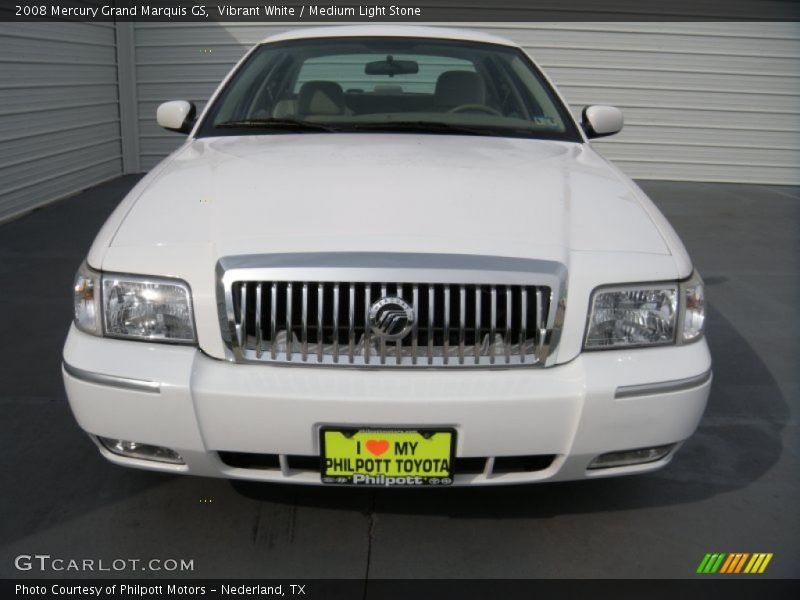 Vibrant White / Medium Light Stone 2008 Mercury Grand Marquis GS