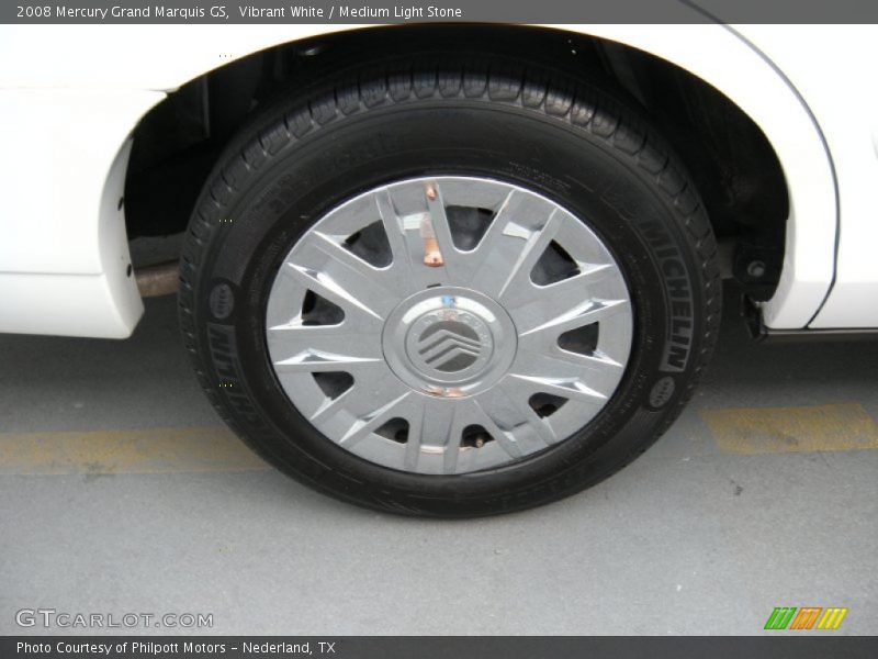 Vibrant White / Medium Light Stone 2008 Mercury Grand Marquis GS