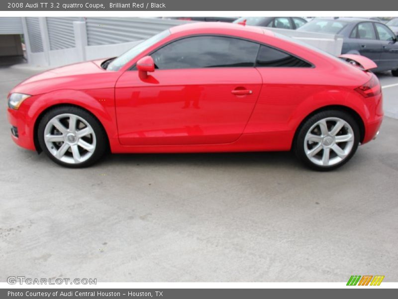 Brilliant Red / Black 2008 Audi TT 3.2 quattro Coupe