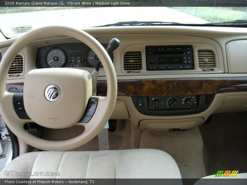 Vibrant White / Medium Light Stone 2008 Mercury Grand Marquis GS