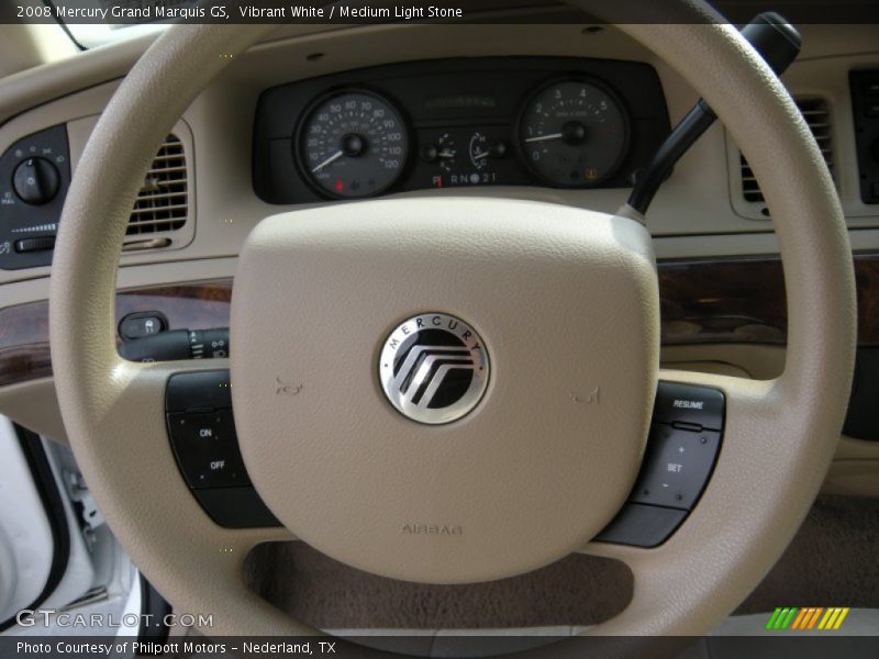 Vibrant White / Medium Light Stone 2008 Mercury Grand Marquis GS
