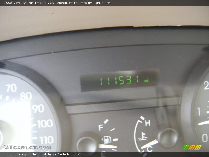 Vibrant White / Medium Light Stone 2008 Mercury Grand Marquis GS