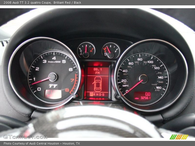 Brilliant Red / Black 2008 Audi TT 3.2 quattro Coupe