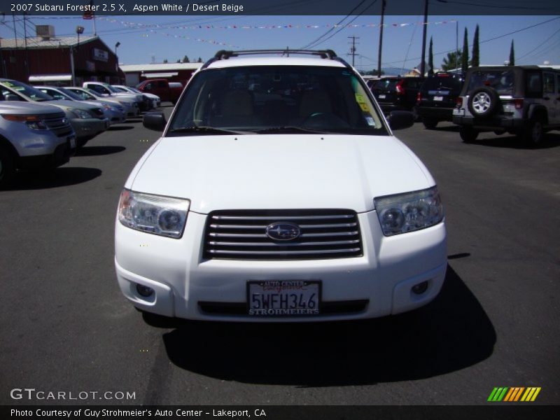 Aspen White / Desert Beige 2007 Subaru Forester 2.5 X