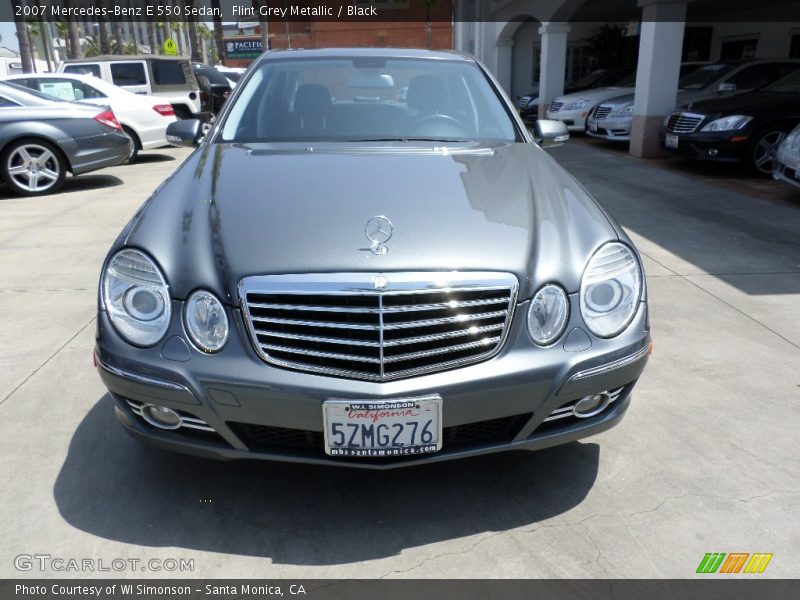 Flint Grey Metallic / Black 2007 Mercedes-Benz E 550 Sedan