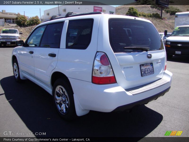 Aspen White / Desert Beige 2007 Subaru Forester 2.5 X