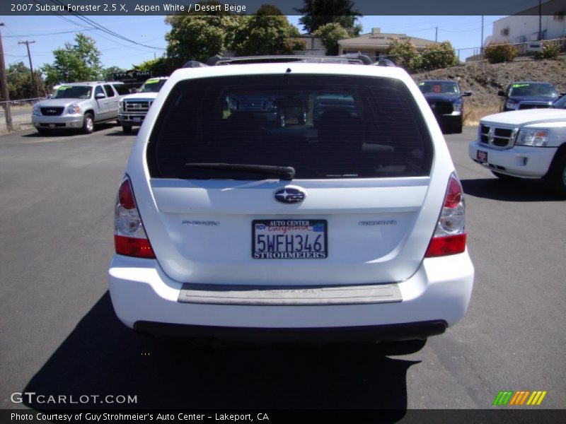 Aspen White / Desert Beige 2007 Subaru Forester 2.5 X