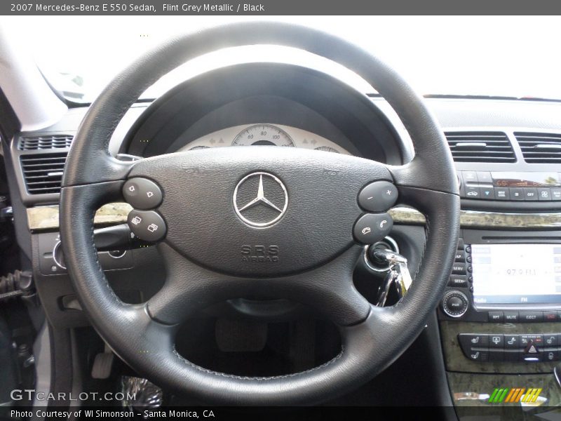 Flint Grey Metallic / Black 2007 Mercedes-Benz E 550 Sedan