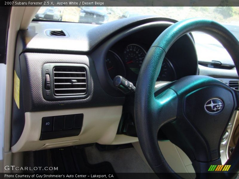 Aspen White / Desert Beige 2007 Subaru Forester 2.5 X