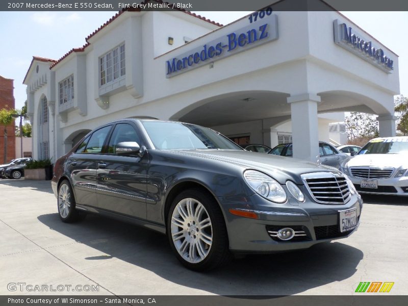 Flint Grey Metallic / Black 2007 Mercedes-Benz E 550 Sedan