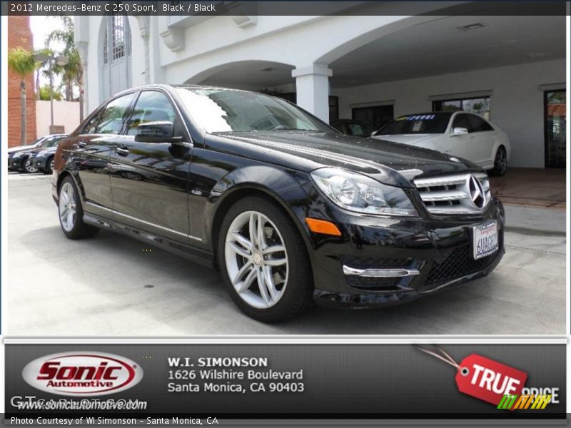 Black / Black 2012 Mercedes-Benz C 250 Sport