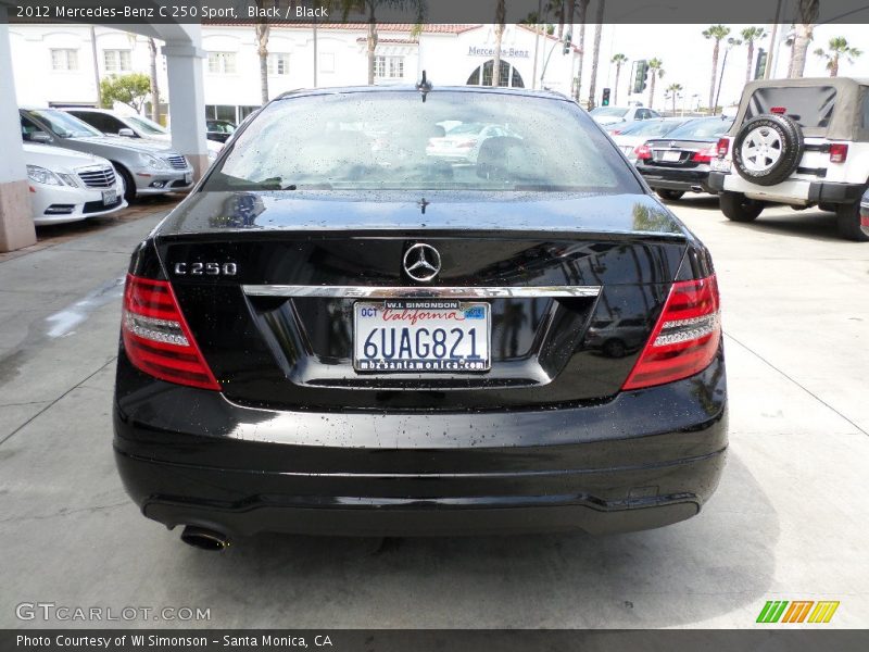 Black / Black 2012 Mercedes-Benz C 250 Sport