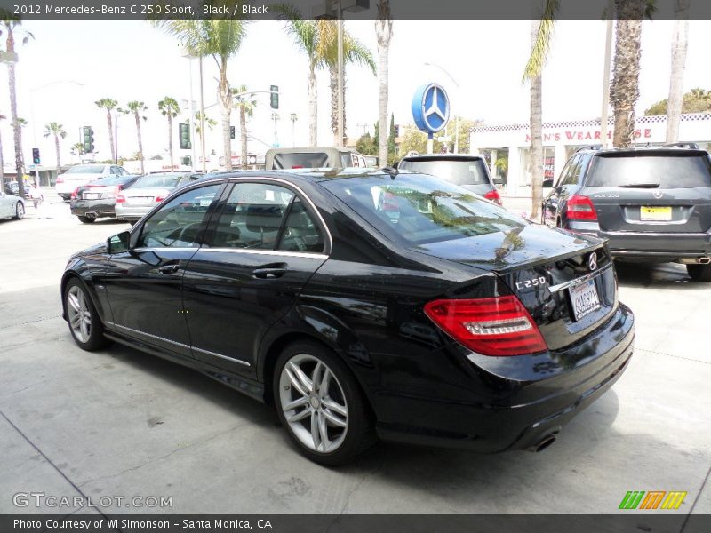 Black / Black 2012 Mercedes-Benz C 250 Sport