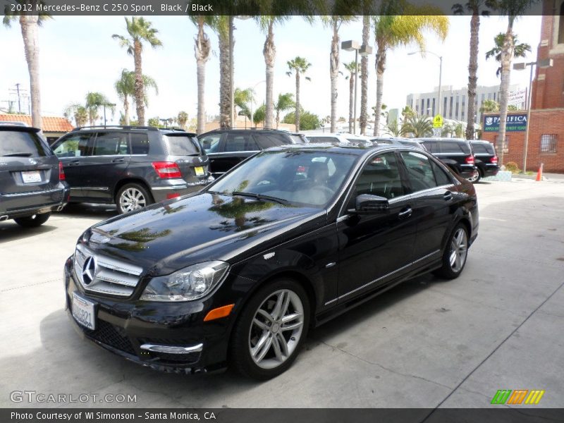 Black / Black 2012 Mercedes-Benz C 250 Sport