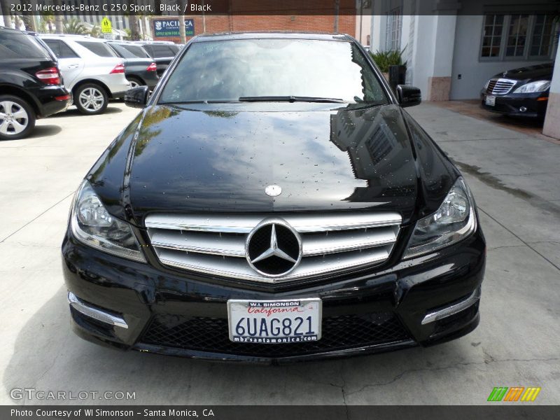 Black / Black 2012 Mercedes-Benz C 250 Sport